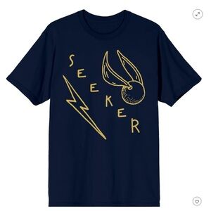 Harry Potter Quidditch Seeker Tee Shirt Snitch Short Sleeve Blue NEW Size Small